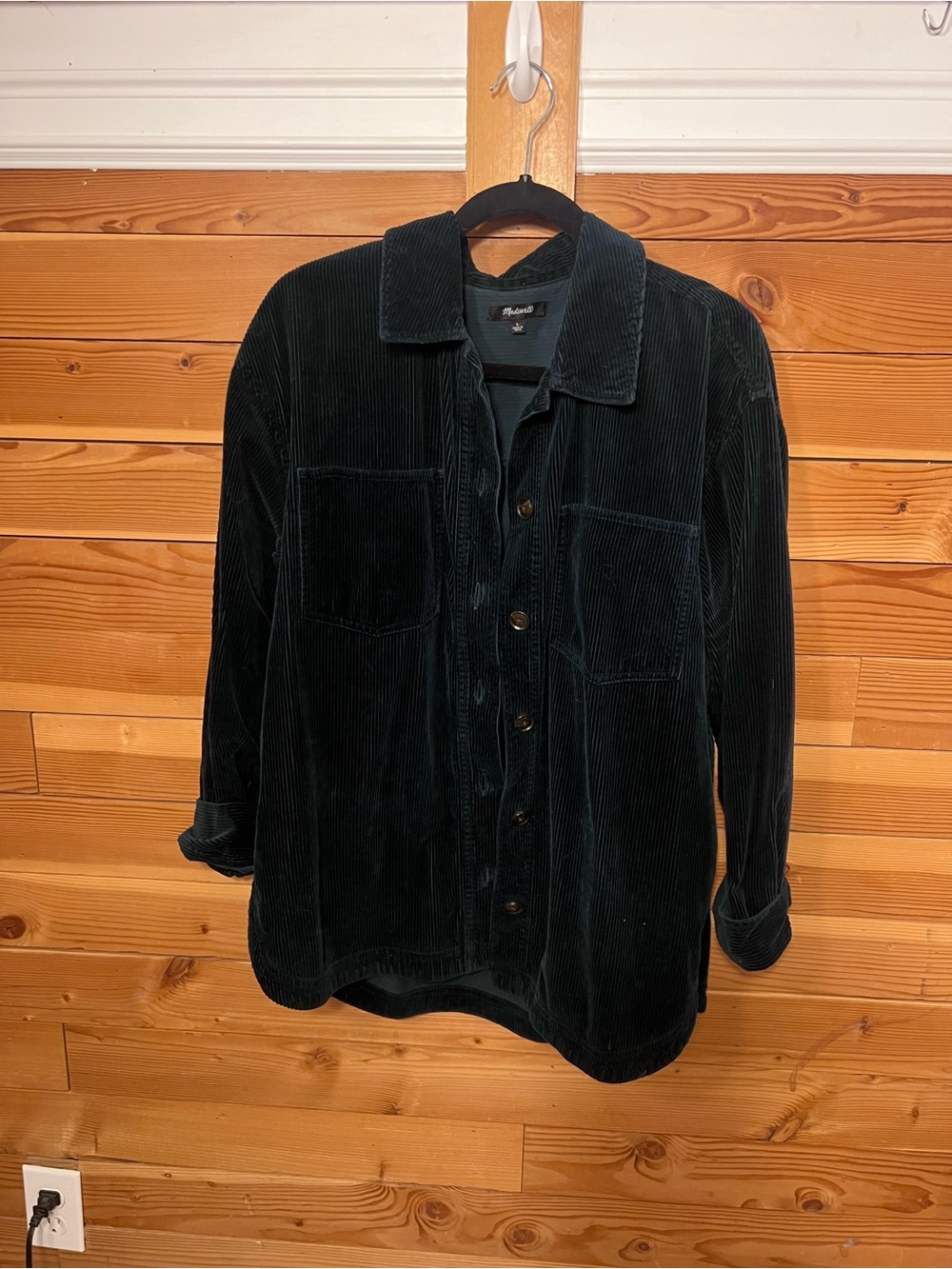 Madewell Women’s Large Teal Corduroy Button-Up Jacket